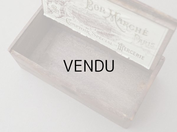 画像8: アンティーク ボンマルシェのエパングルケース 木箱 - AU BON MARCHE - (8)