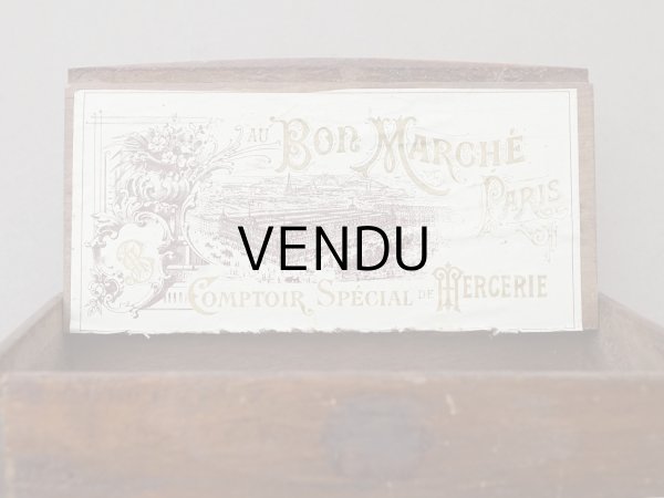画像7: アンティーク ボンマルシェのエパングルケース 木箱 - AU BON MARCHE - (7)