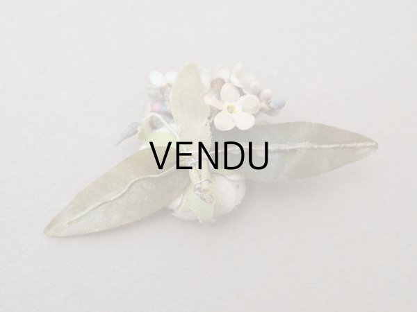 画像14: アンティーク 小さな布花 薔薇＆勿忘草 ドール用 (14)