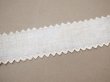 画像2: アンティーク スカラップレース 刺繍入り 3cm幅 コットンオーガンジー (2)