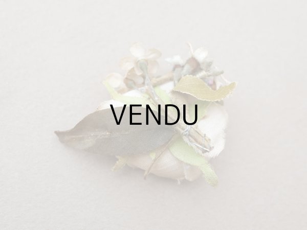 画像3: アンティーク 小さな布花 薔薇＆勿忘草 ドール用 (3)