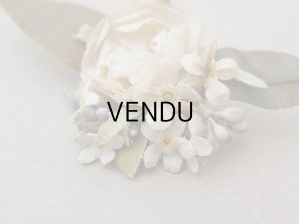 画像13: アンティーク 小さな布花 薔薇＆勿忘草 ドール用 (13)