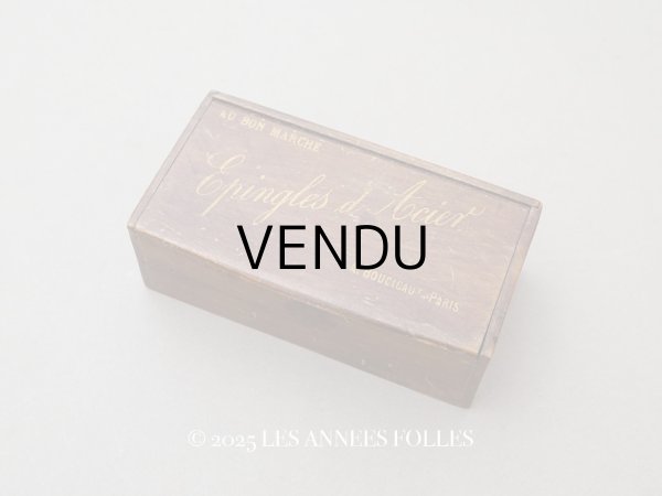 画像1: アンティーク ボンマルシェのエパングルケース 木箱 - AU BON MARCHE - (1)