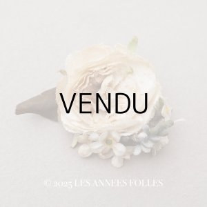 画像: アンティーク 小さな布花 薔薇＆勿忘草 ドール用
