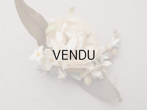 画像8: アンティーク 小さな布花 薔薇＆勿忘草 ドール用 (8)
