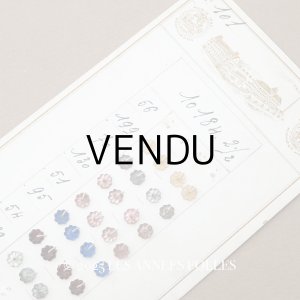 画像: アンティーク  サンプラー 花型のガラスビーズ - A.S.F. -