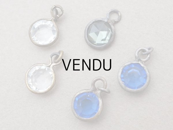 画像3: 19世紀末 アンティーク ラインストーン 5ピースのセット 8mm  (3)