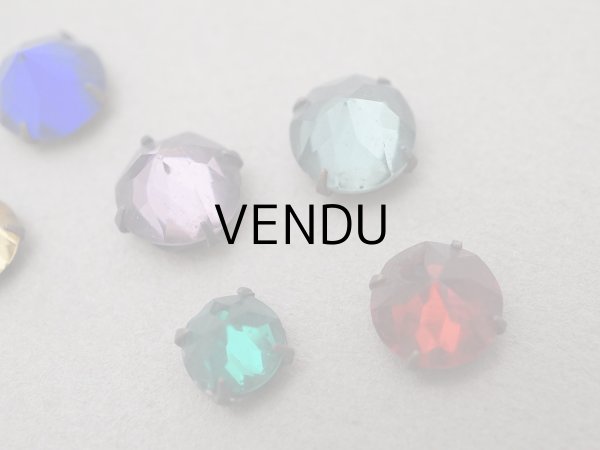 画像4: 19世紀末 アンティーク グラスストーン 6ピースのセット ラインストーン (4)