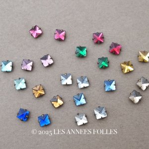 画像: 19世紀末 アンティーク ラインストーン 5mm 24ピースのセット グラスストーン