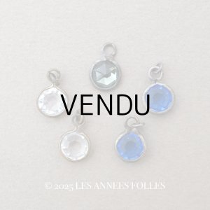 画像: 19世紀末 アンティーク ラインストーン 5ピースのセット 8mm 