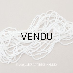 画像: アンティーク ガラス製 サティネビーズ オフホワイト 11g 1cm=7.5粒