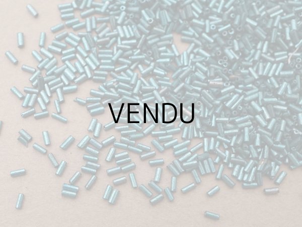 画像4: アンティーク ガラスビーズ ターコイズグリーン 1×3mm  (4)