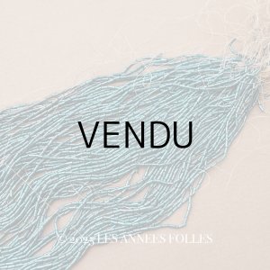 画像: アンティーク ガラスビーズ ターコイズグリーン 1×3mm 