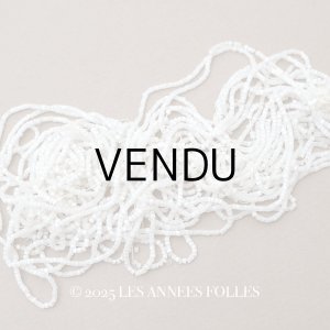 画像: アンティーク ガラス製 サティネビーズ オフホワイト 18g 1cm=8.5粒