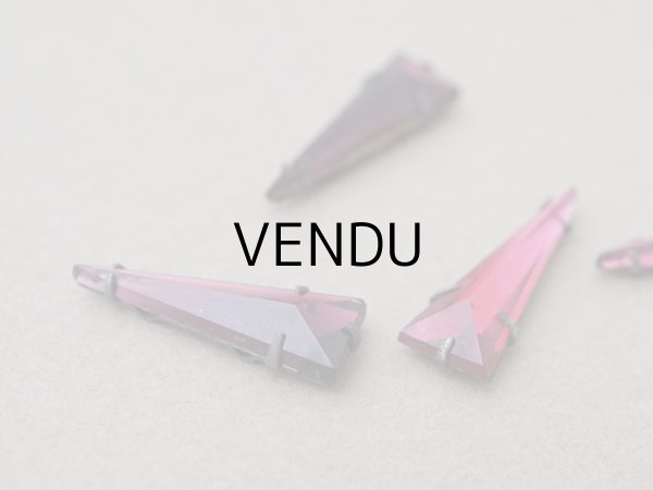 画像4: 19世紀末 アンティーク グラスストーン 8ピースのセット ラインストーン (4)