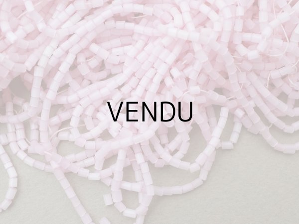 画像8: アンティーク ガラス製 サティネビーズ ベビーピンク 78g 1cm=4.5粒 (8)