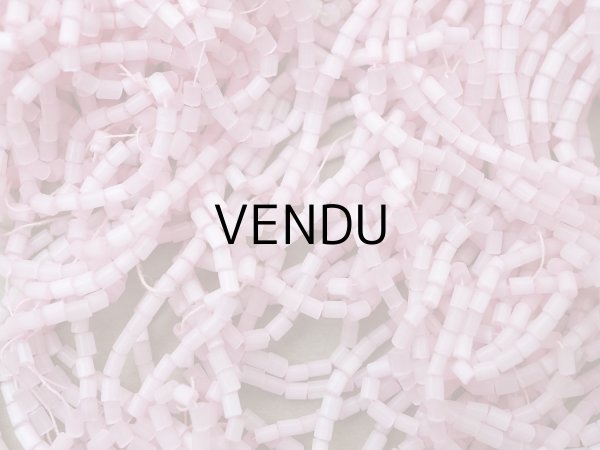 画像5: アンティーク ガラス製 サティネビーズ ベビーピンク 78g 1cm=4.5粒 (5)