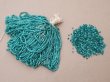 画像3: アンティーク ガラス製 サティネビーズ ターコイズグリーン 98g 1cm=6粒  (3)