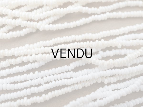 画像4: アンティーク 極小 シードビーズ ホワイト＆クリーム色 1cm=12粒 キャビアビーズ マイクロビーズ  (4)