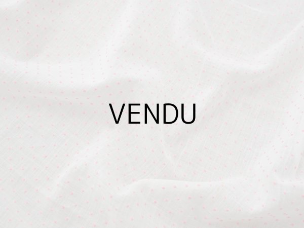 画像4: アンティーク ピンクの小さなドット刺繍入り コットンオーガンジー 105×110cm ファブリック 生地 (4)