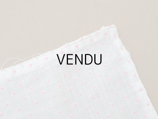 画像6: アンティーク ピンクの小さなドット刺繍入り コットンオーガンジー 105×110cm ファブリック 生地 (6)