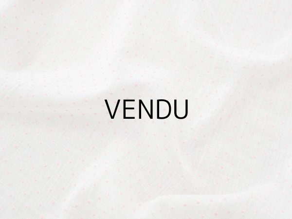 画像5: アンティーク ピンクの小さなドット刺繍入り コットンオーガンジー 105×110cm ファブリック 生地 (5)