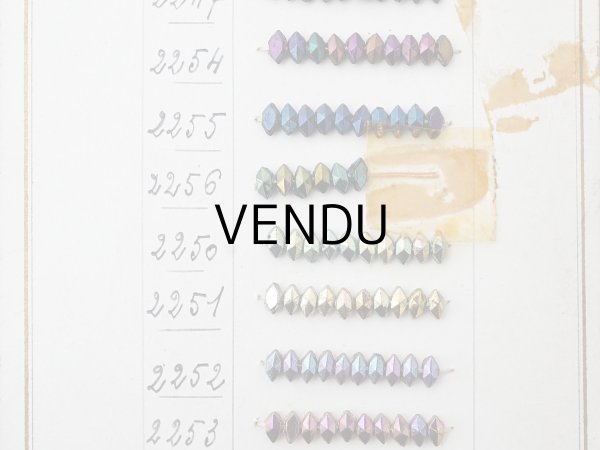 画像4: 19世紀末 アンティーク  サンプラー ガラスビーズ - AS & JHJS - (4)