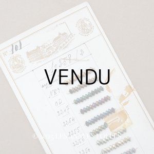 画像: 19世紀末 アンティーク  サンプラー ガラスビーズ - AS & JHJS -