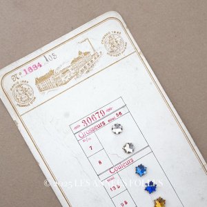 画像: 19世紀末 アンティーク  サンプラー 星型 ガラスビーズ 8mm - AS & JHJS -