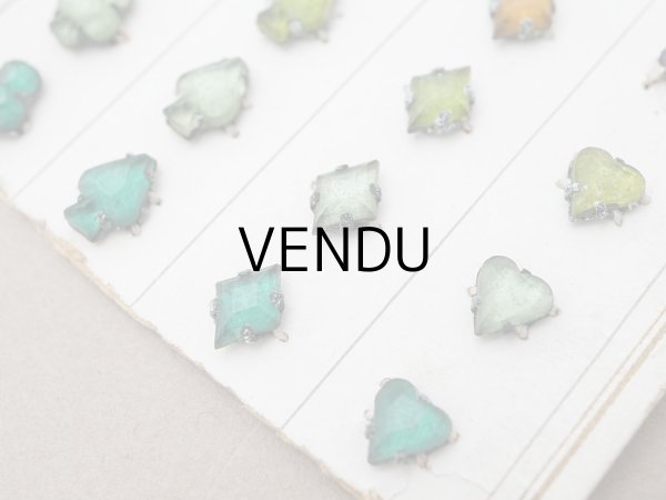 画像8: 19世紀末 アンティーク  サンプラー トランプモチーフ ガラスビーズ - AS & JHJS - (8)