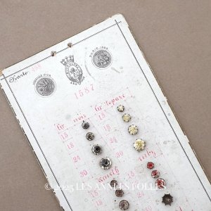 画像: 19世紀末 アンティーク  サンプラー グラスストーン - AS & JHJS -