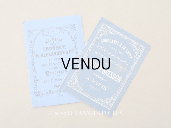 画像1: *蚤の市セット* アンティーク レース図案帳 2点セット (1)