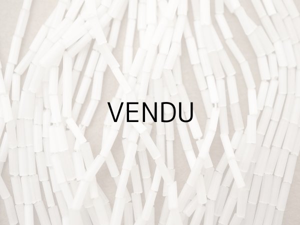 画像3: アンティーク ガラス製 サティネビーズ オフホワイト 4.5mm (3)