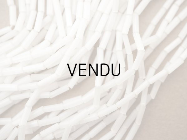 画像4: アンティーク ガラス製 サティネビーズ オフホワイト 4.5mm (4)