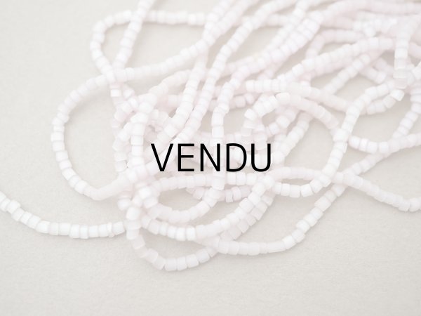 画像3: アンティーク ガラス製 サティネビーズ パウダーピンク 23g 1cm=6粒 (3)