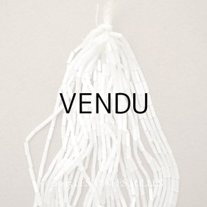 画像: アンティーク ガラス製 サティネビーズ オフホワイト 4.5mm