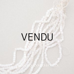 画像: アンティーク ガラス製 サティネビーズ ホワイトピンク 9g 1cm=6.5粒