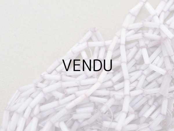 画像2: アンティーク ガラス製 サティネビーズ 淡いパープル 竹ビーズ 5mm (2)