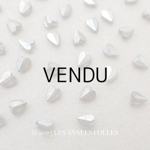 画像: アンティーク 極小 ハート型 ガラスビーズ シルバー色 4.5×3.75mm 123ピース