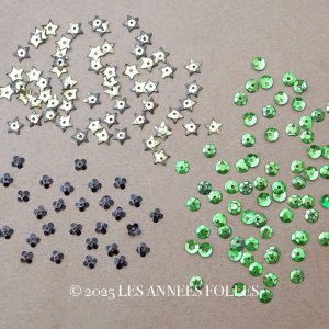 画像: *蚤の市セット*アンティーク 19世紀 メタルスパンコール 3種のセット