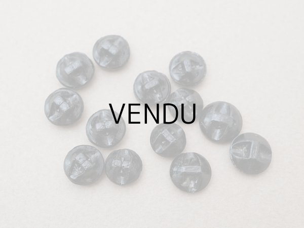 画像5: ＊蚤の市セット＊アンティーク フレンチジェットのボタン 13ピースのセット (5)