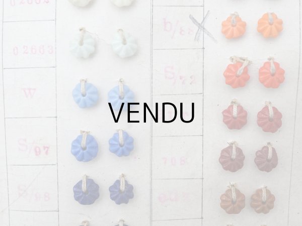 画像4: 19世紀末 アンティーク  サンプラー 花型 ガラスビーズ  - AS&JHJS  - (4)