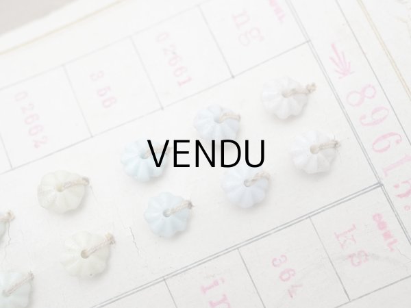 画像6: 19世紀末 アンティーク  サンプラー 花型 ガラスビーズ  - AS&JHJS  - (6)