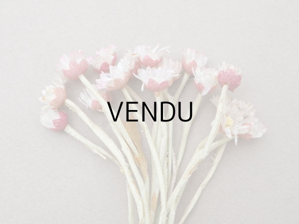 画像14: ＊蚤の市＊アンティーク デイジーの布花 16輪のセット (14)