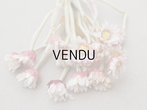 画像17: ＊蚤の市＊アンティーク デイジーの布花 16輪のセット (17)