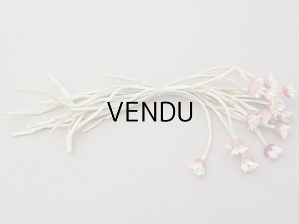 画像18: ＊蚤の市＊アンティーク デイジーの布花 16輪のセット (18)