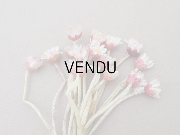 画像19: ＊蚤の市＊アンティーク デイジーの布花 16輪のセット (19)