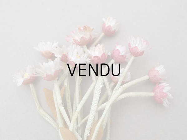 画像9: ＊蚤の市＊アンティーク デイジーの布花 16輪のセット (9)