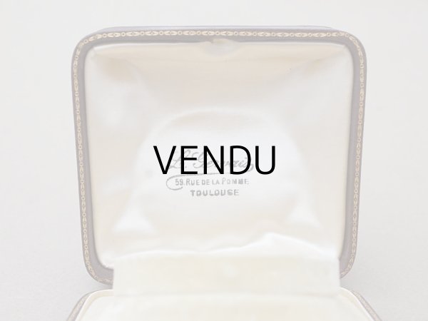 画像5: アンティーク 金彩入り 本革製 ジュエリーボックス ボルドー ブレスレット用 (5)