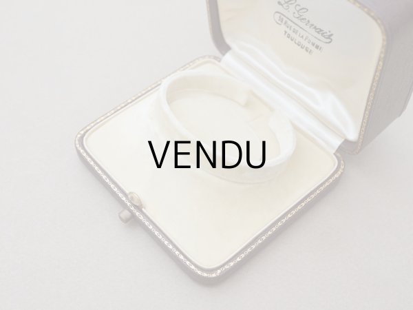 画像4: アンティーク 金彩入り 本革製 ジュエリーボックス ボルドー ブレスレット用 (4)